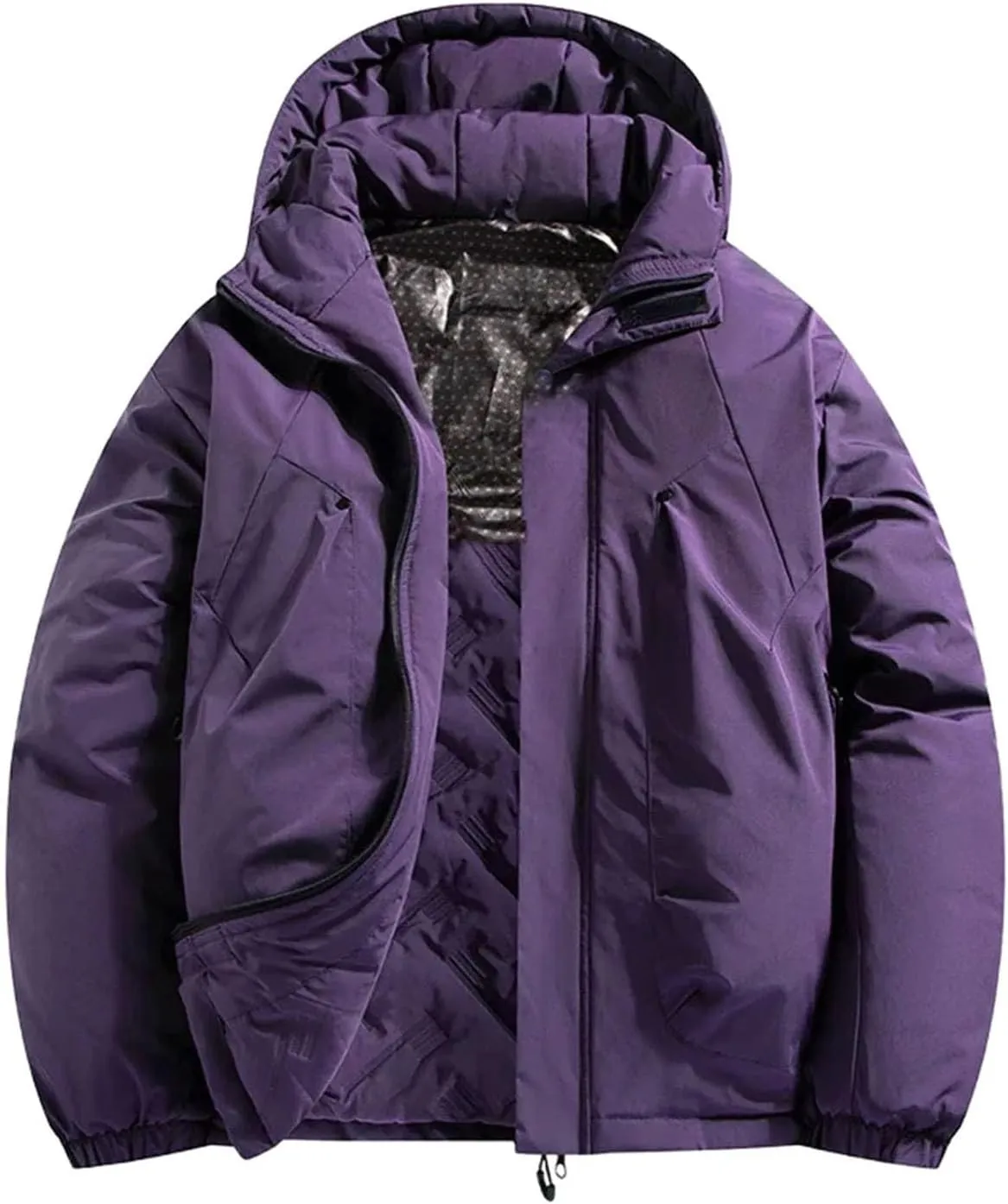 Men's Winter Duck Down Parka jacketr Thickened Warm Hooded Padded Coats men Snow Clothing Windproof Hooded Cotton Coat