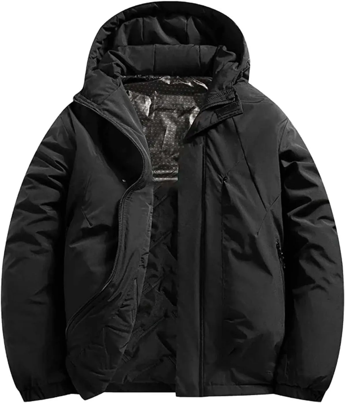 Men's Winter Duck Down Parka jacketr Thickened Warm Hooded Padded Coats men Snow Clothing Windproof Hooded Cotton Coat