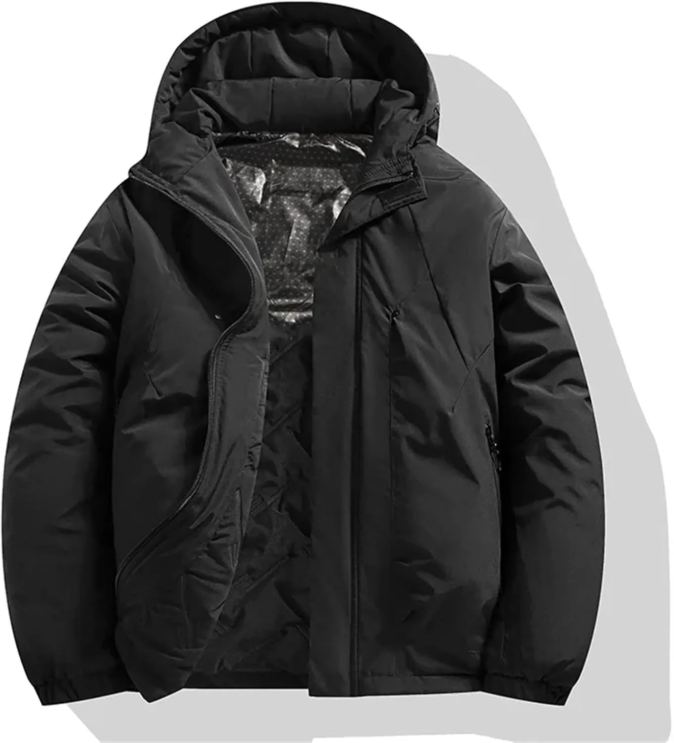 Men's Winter Duck Down Parka jacketr Thickened Warm Hooded Padded Coats men Snow Clothing Windproof Hooded Cotton Coat