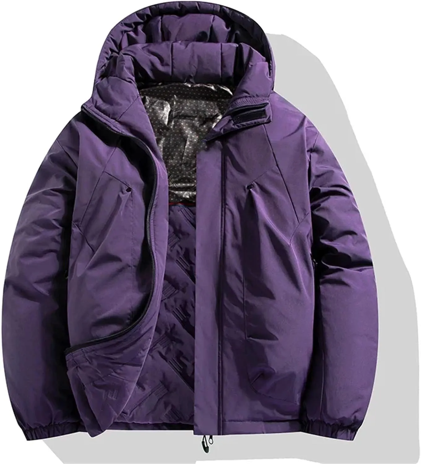 Men's Winter Duck Down Parka jacketr Thickened Warm Hooded Padded Coats men Snow Clothing Windproof Hooded Cotton Coat