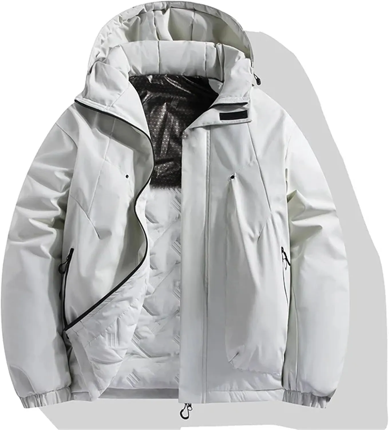 Men's Winter Duck Down Parka jacketr Thickened Warm Hooded Padded Coats men Snow Clothing Windproof Hooded Cotton Coat