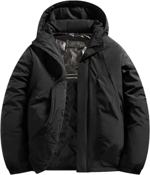 Men's Winter Duck Down Parka jacketr Thickened Warm Hooded Padded Coats men Snow Clothing Windproof Hooded Cotton Coat