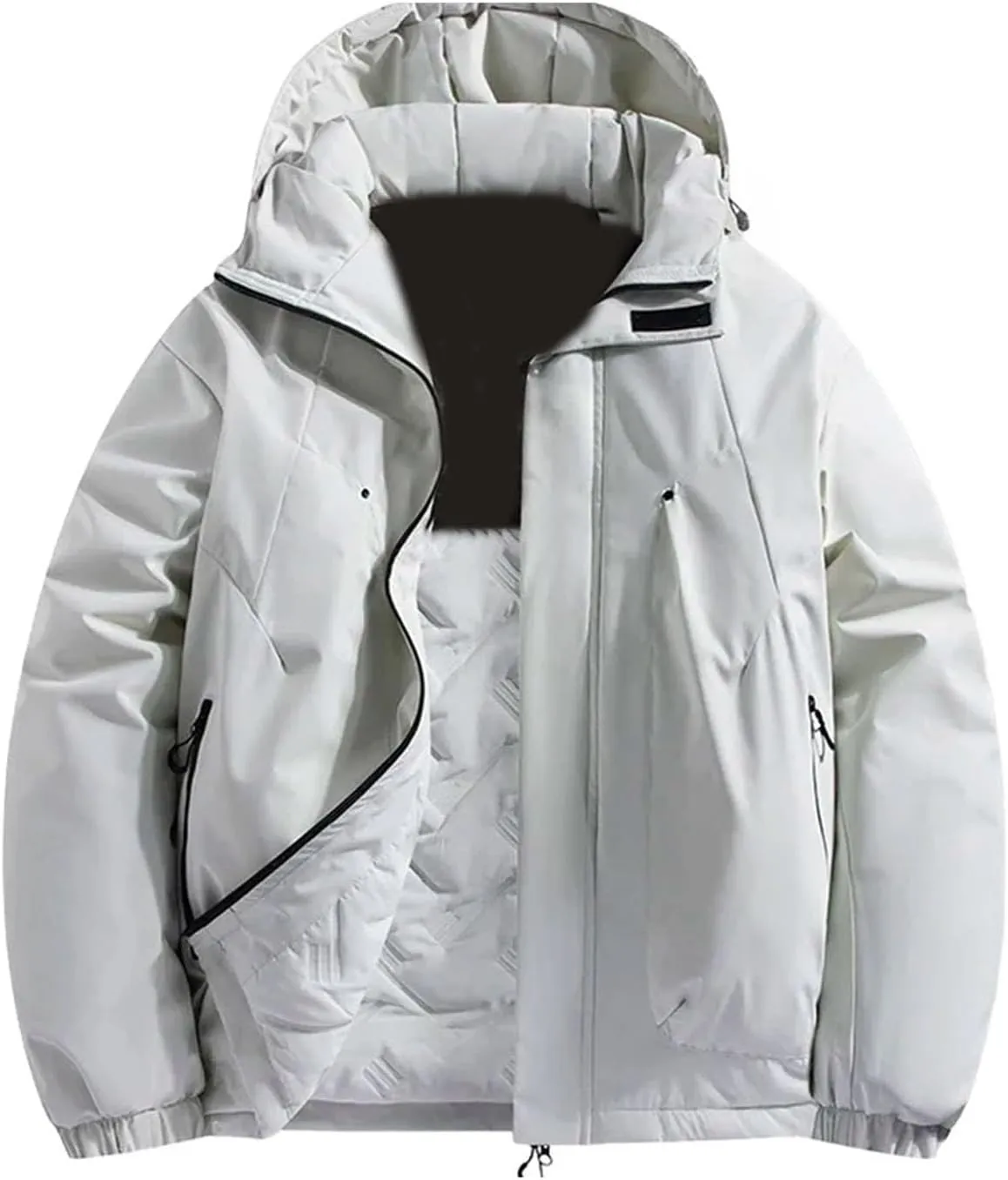 Men's Winter Duck Down Parka jacketr Thickened Warm Hooded Padded Coats men Snow Clothing Windproof Hooded Cotton Coat