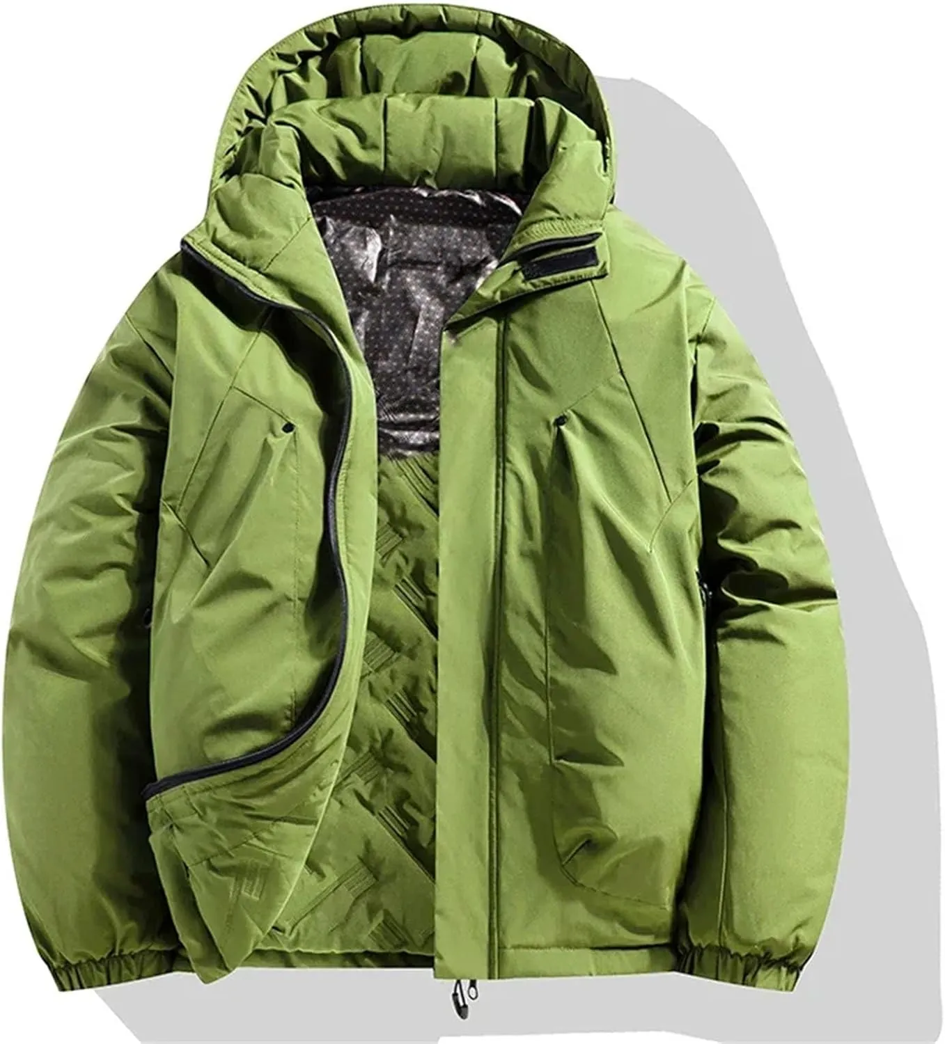 Men's Winter Duck Down Parka jacketr Thickened Warm Hooded Padded Coats men Snow Clothing Windproof Hooded Cotton Coat