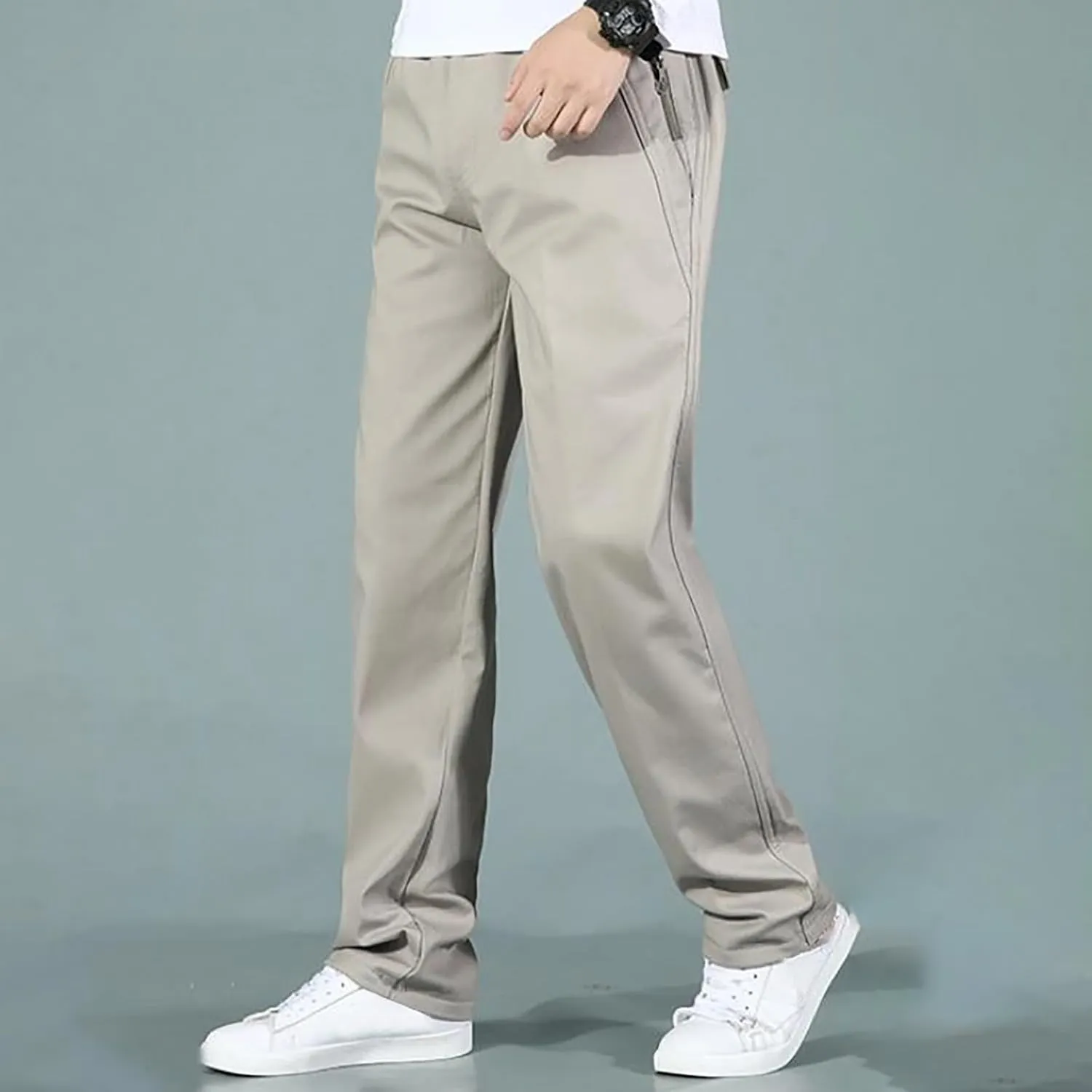 MIDOO Tactical Pants for Men Stretch Casual Joggers Athletic Pants Flex Stretch Loose Straight Sweatpants Work Hiking Pants