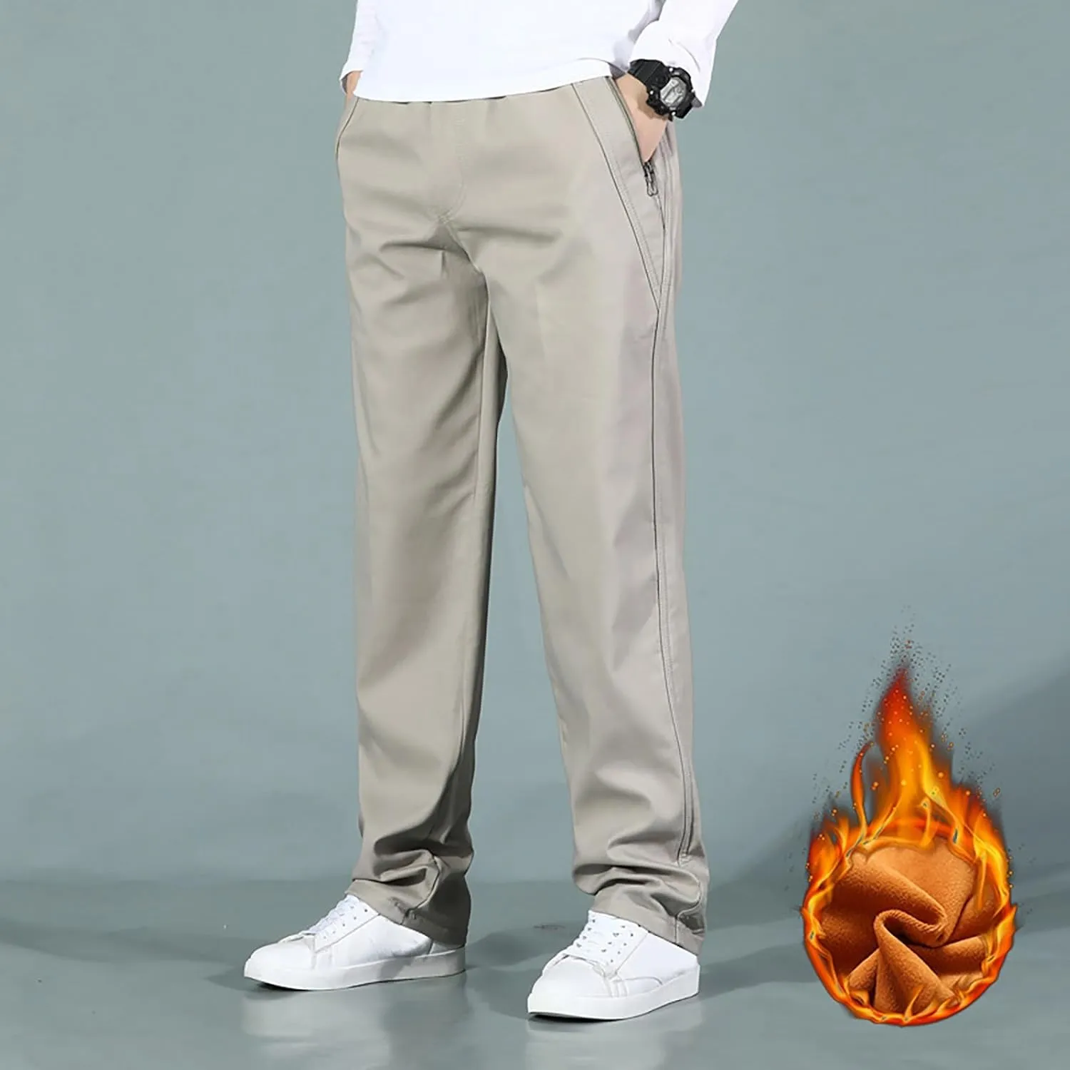 MIDOO Tactical Pants for Men Stretch Casual Joggers Athletic Pants Flex Stretch Loose Straight Sweatpants Work Hiking Pants