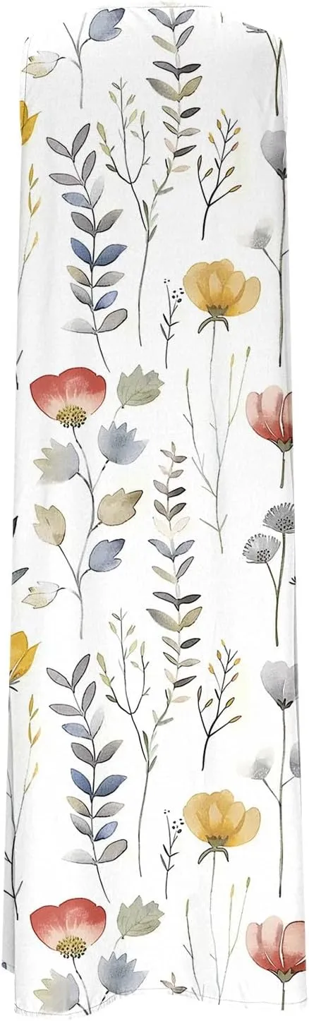 NaRHbrg Women's Sleeveless V-Neck Floral Print Maxi Dress Casual Loose Fit Summer Beach Dresses Sundress with Pockets