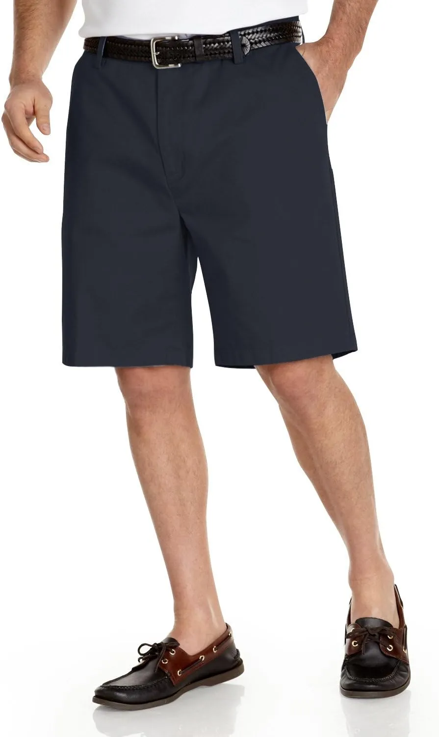 Nautica Men's Big and Tall Cotton Twill Flat Front Chino Short