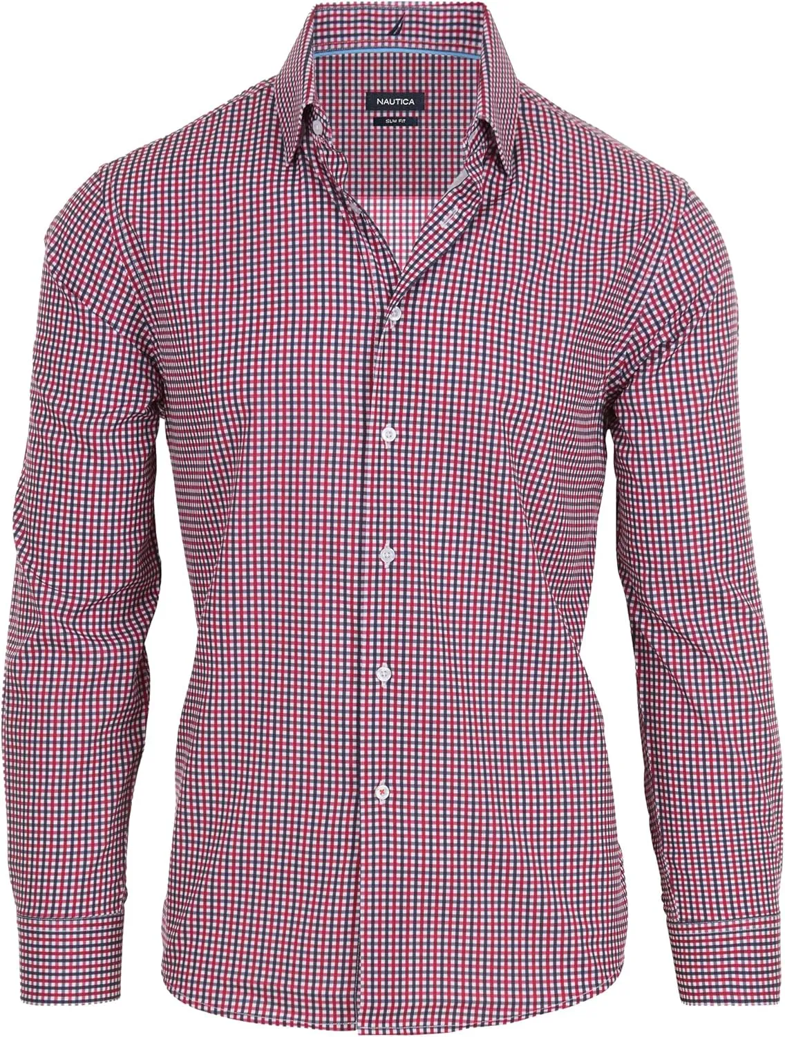 Nautica Slim Fit Mens Dress Shirts Long Sleeve Button Down Wrinkle Free Formal 4-Way Stretch