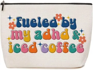 Novelty Coffee Lovers Gift Ideas Coffee Themed Gifts Mental Health Makeup Bag Coffee Drinker Gifts Funny Retirement Appreciation Gifts for Women Nurse Mothers Day Christmas Graduation Birthday Gifts