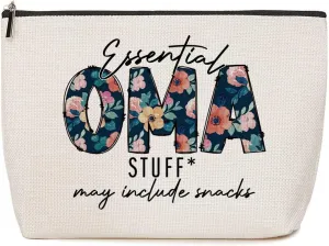 Oma Gifts Grandma Gifts Floral Makeup Bag Grandma Birthday Gifts Grandmother Gifts First Grandma Gift Appreciation Gifts for Women Nanny Granny Christmas Retirement Grandmothers Day Gifts Cosmetic Bag