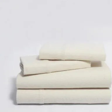 Organic Cotton-Flannel Z-Hem Sheet Set