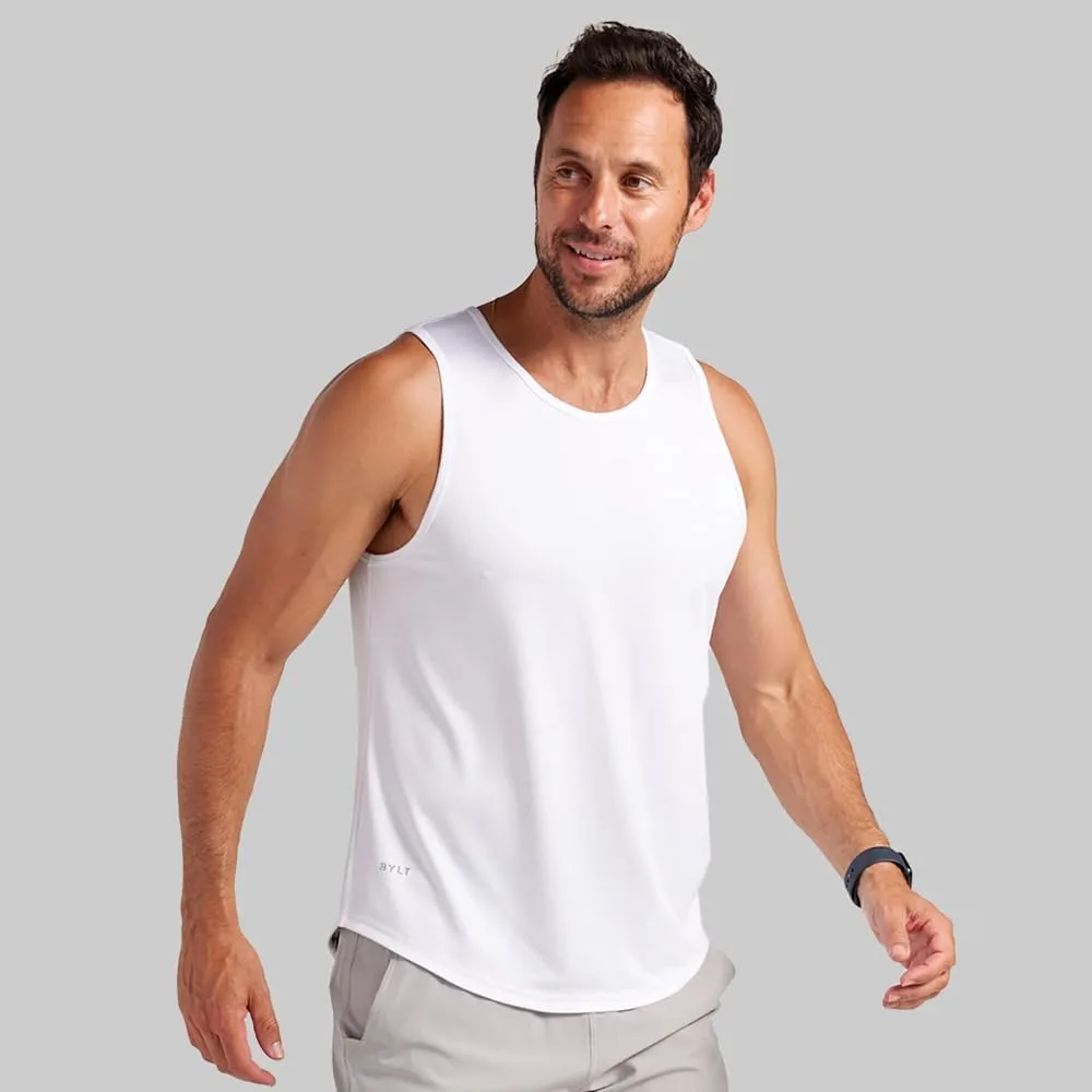 Performance Drop-Cut Men's Tank Shirt  Athletic Drop Cut Sleeveless Top  Moisture Wicking, Quick-Dry, Tapered Fit