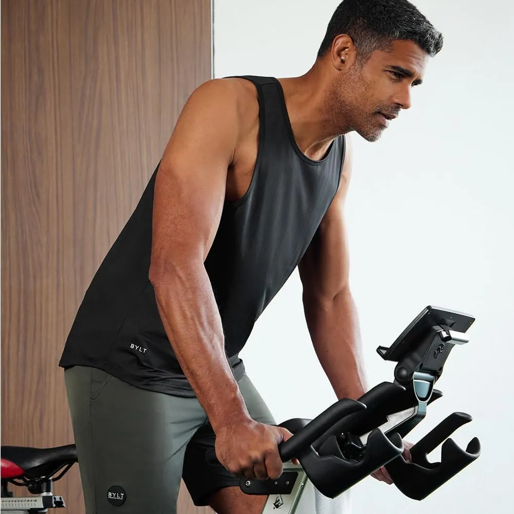 Performance Drop-Cut Men's Tank Shirt  Athletic Drop Cut Sleeveless Top  Moisture Wicking, Quick-Dry, Tapered Fit