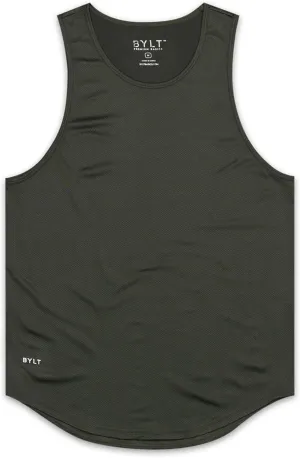 Performance Drop-Cut Men's Tank Shirt  Athletic Drop Cut Sleeveless Top  Moisture Wicking, Quick-Dry, Tapered Fit