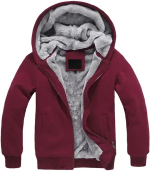 PUWEI Women's Winter Warm Fleece Jackets Thick Sherpa Lined Zip up Hoodies Heavyweight Sweatshirt Coat
