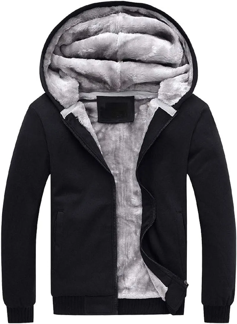PUWEI Women's Winter Warm Fleece Jackets Thick Sherpa Lined Zip up Hoodies Heavyweight Sweatshirt Coat