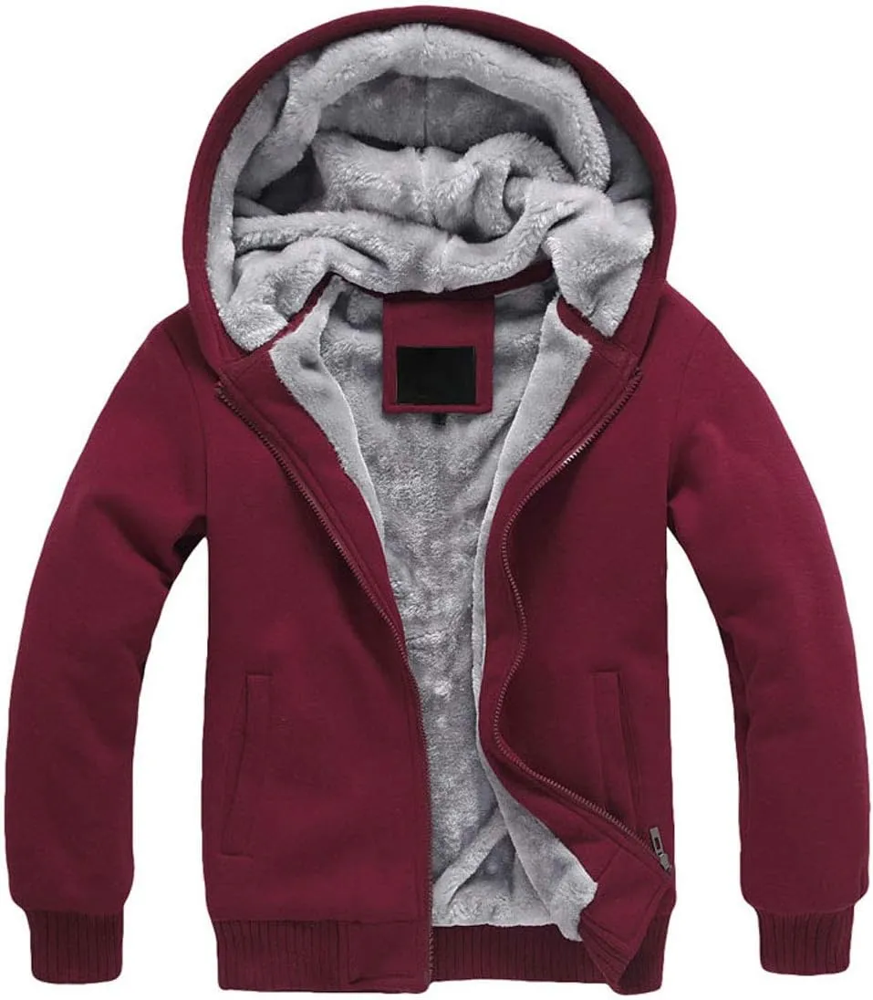 PUWEI Women's Winter Warm Fleece Jackets Thick Sherpa Lined Zip up Hoodies Heavyweight Sweatshirt Coat
