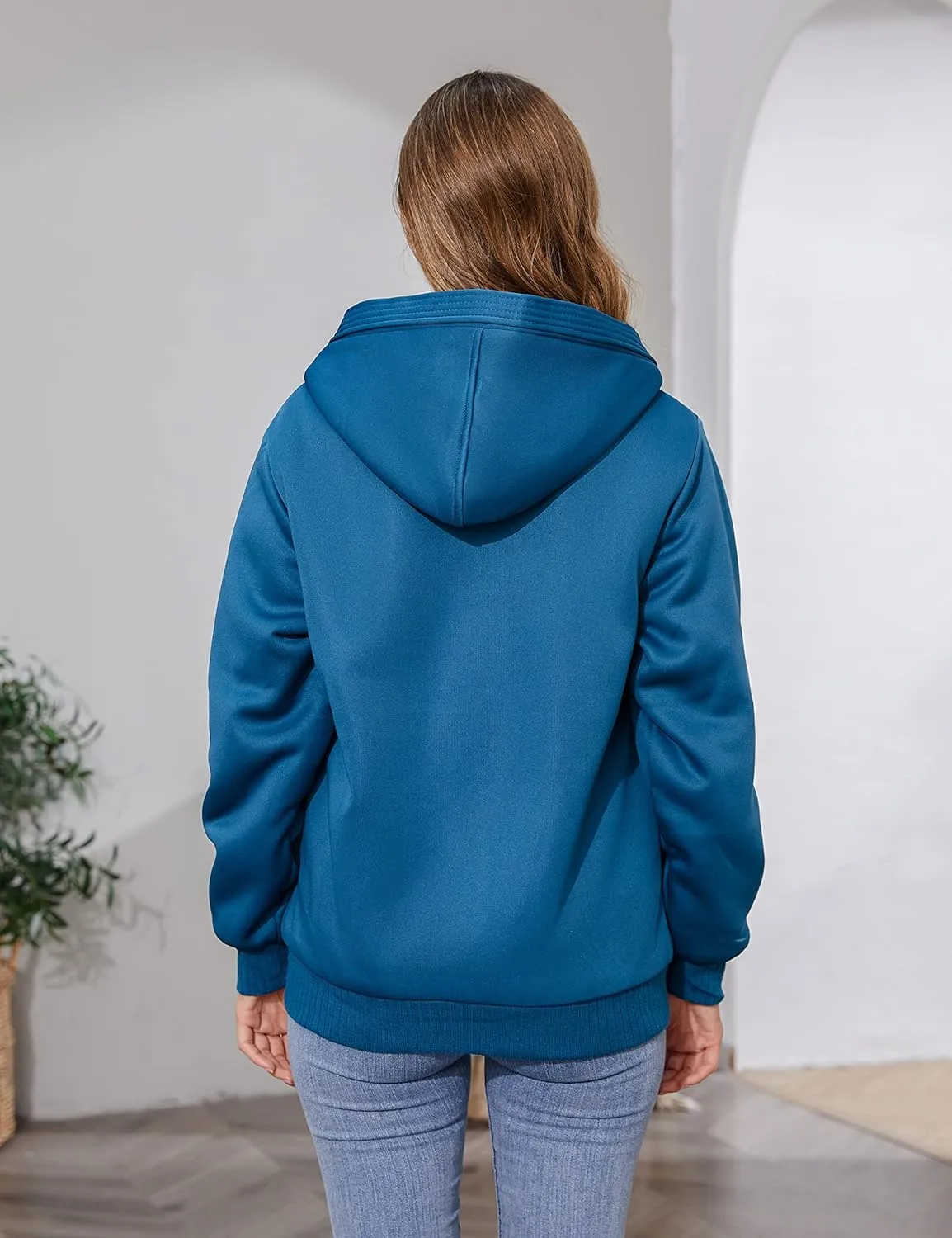 PUWEI Women's Winter Warm Fleece Jackets Thick Sherpa Lined Zip up Hoodies Heavyweight Sweatshirt Coat