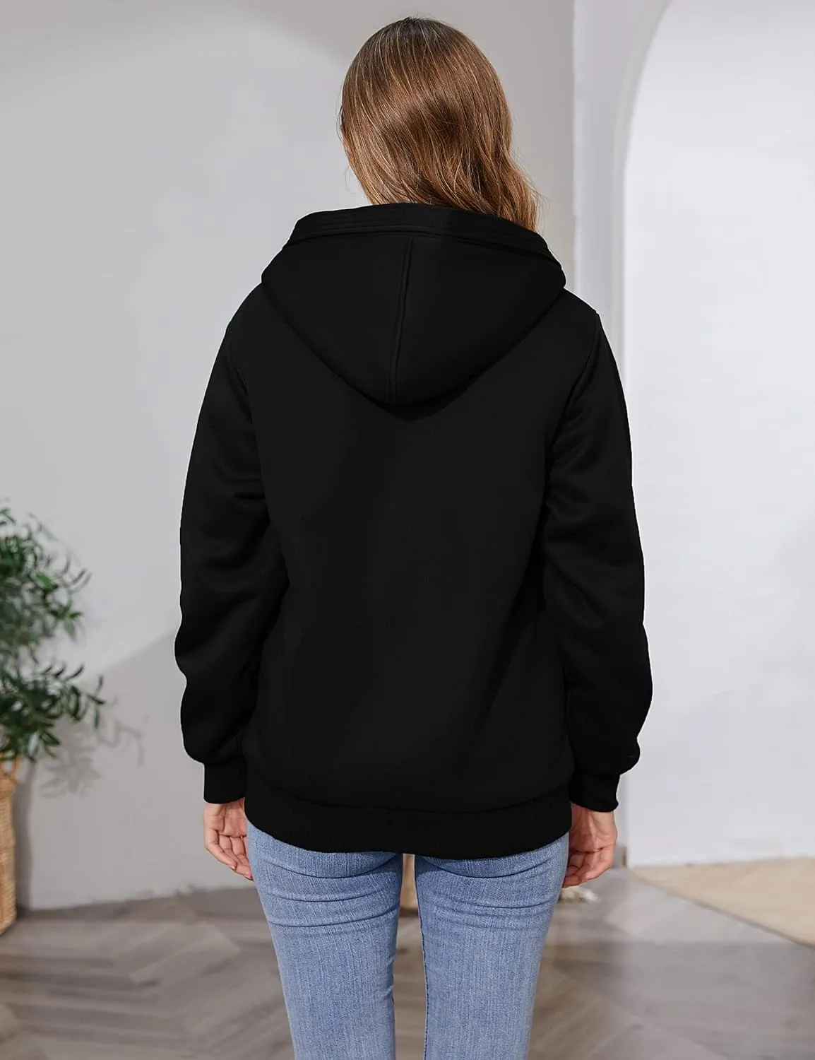 PUWEI Women's Winter Warm Fleece Jackets Thick Sherpa Lined Zip up Hoodies Heavyweight Sweatshirt Coat