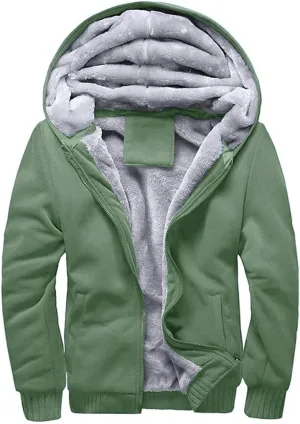 PUWEI Women's Winter Warm Fleece Jackets Thick Sherpa Lined Zip up Hoodies Heavyweight Sweatshirt Coat