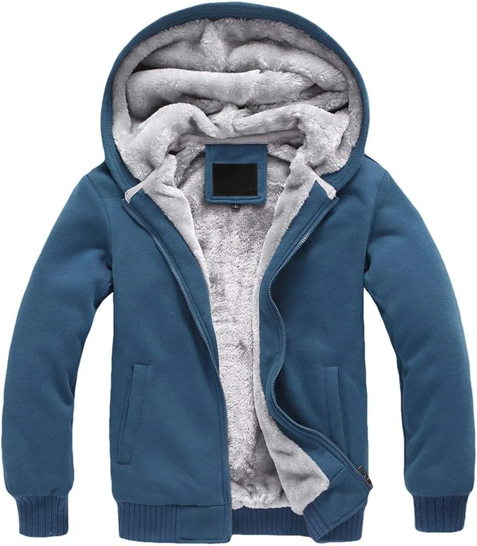 PUWEI Women's Winter Warm Fleece Jackets Thick Sherpa Lined Zip up Hoodies Heavyweight Sweatshirt Coat