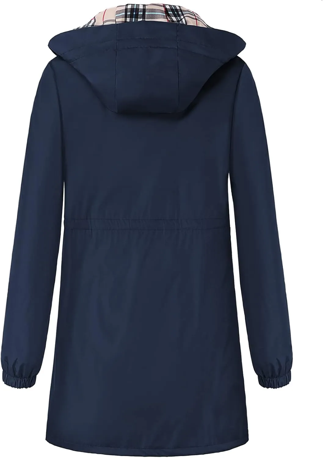 Rain Coat for Women Waterproof with Hood Lightweight Women's Rain Jacket Outdoor Trench Windbreaker Long Raincoats