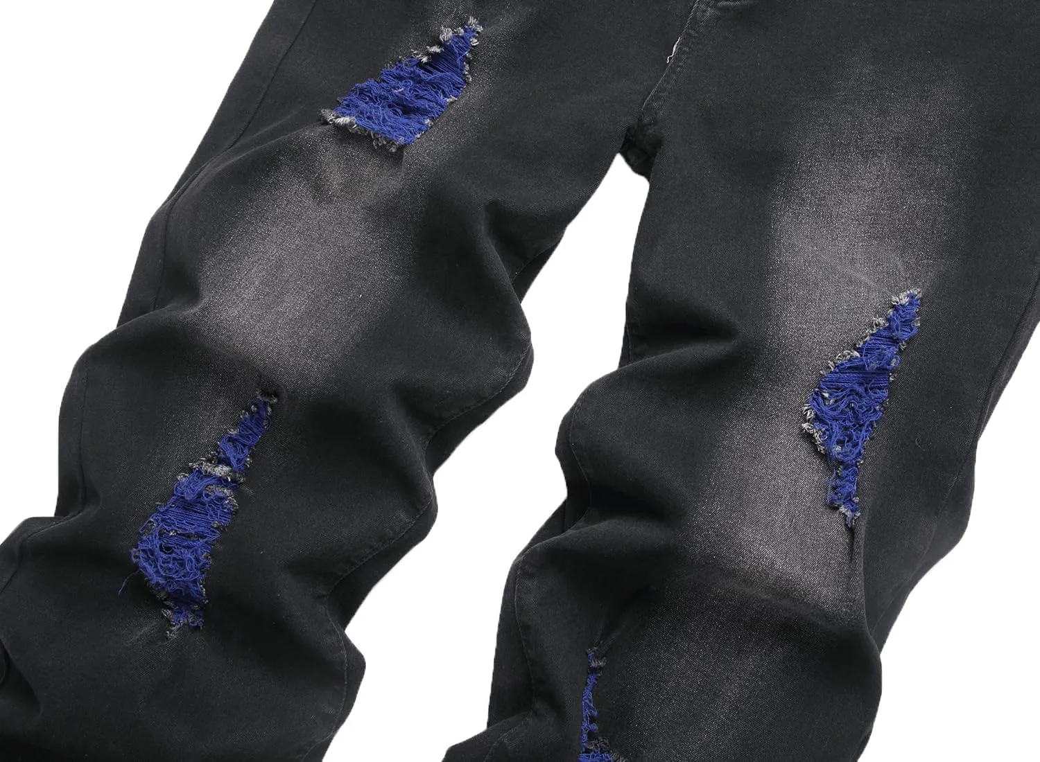 RANMCC Men's Baggy Jeans Loose Straight Fit Y2K Stretch Hip Hop Denim Casual Pants Jeans (Size 30-46)