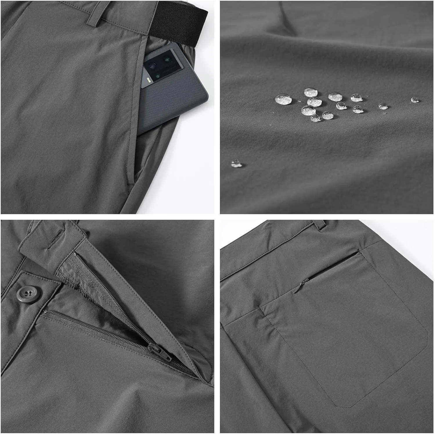Rdruko Men's Stretch Golf Pants Quick Dry Lightweight Casual Dress Pants with Pockets