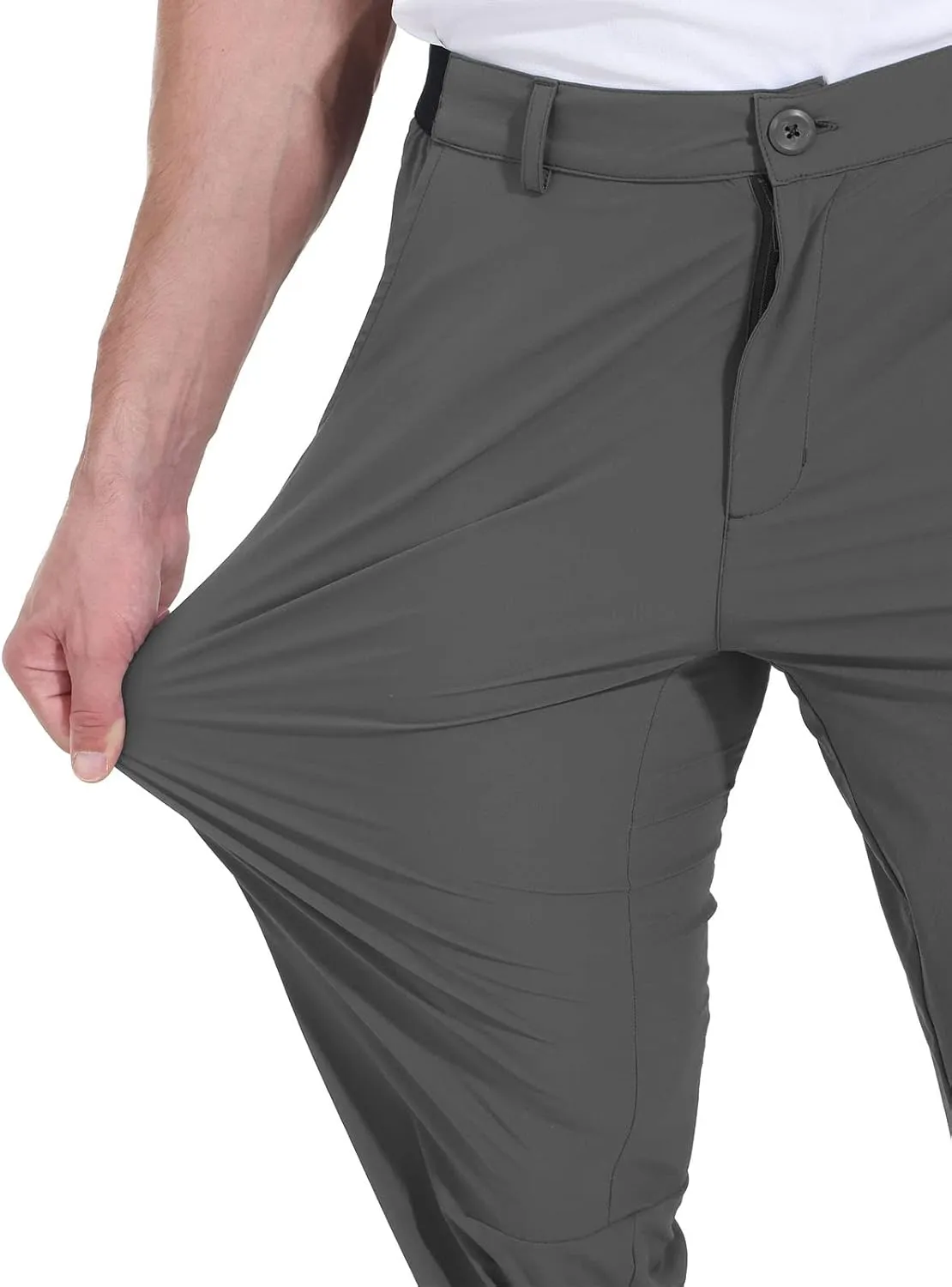 Rdruko Men's Stretch Golf Pants Quick Dry Lightweight Casual Dress Pants with Pockets