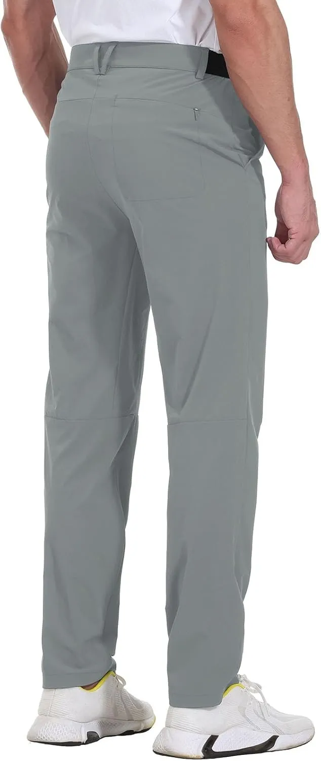 Rdruko Men's Stretch Golf Pants Quick Dry Lightweight Casual Dress Pants with Pockets