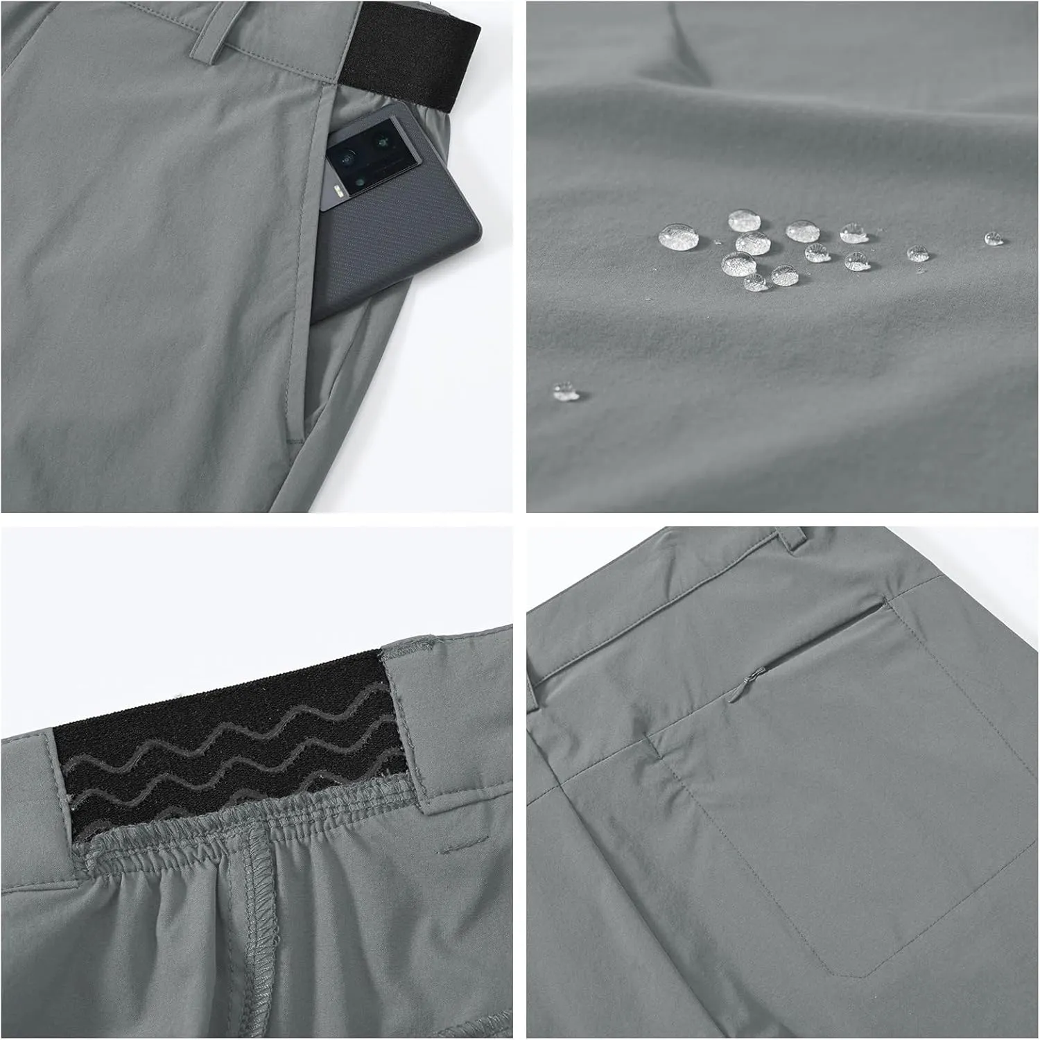 Rdruko Men's Stretch Golf Pants Quick Dry Lightweight Casual Dress Pants with Pockets