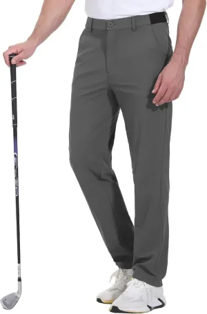 Rdruko Men's Stretch Golf Pants Quick Dry Lightweight Casual Dress Pants with Pockets