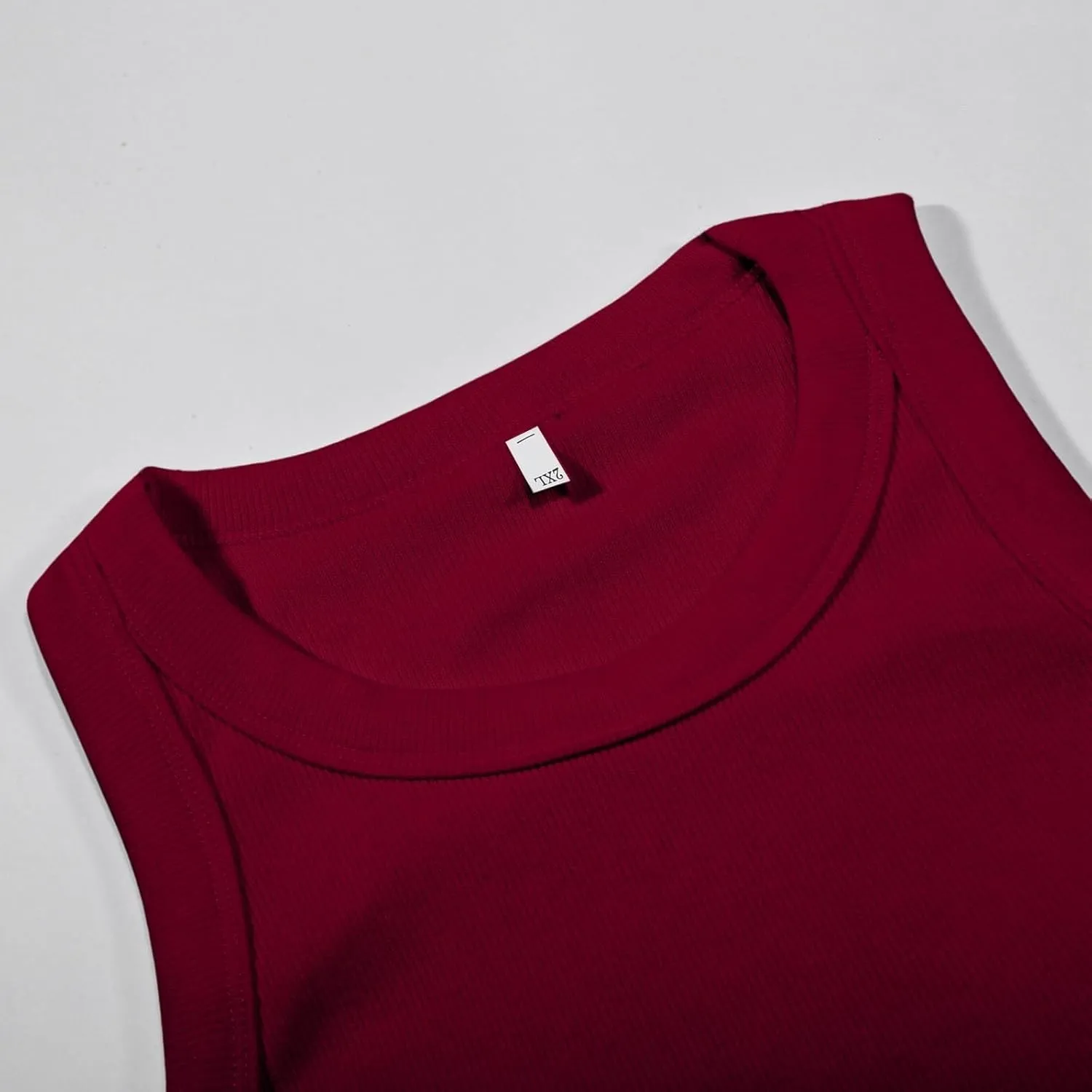 Ribbed Knit Tank Tops with Built in Bra for Women Casual Crew Neck Sleeveless Shirts Basic Workout Camisole Tees 2025