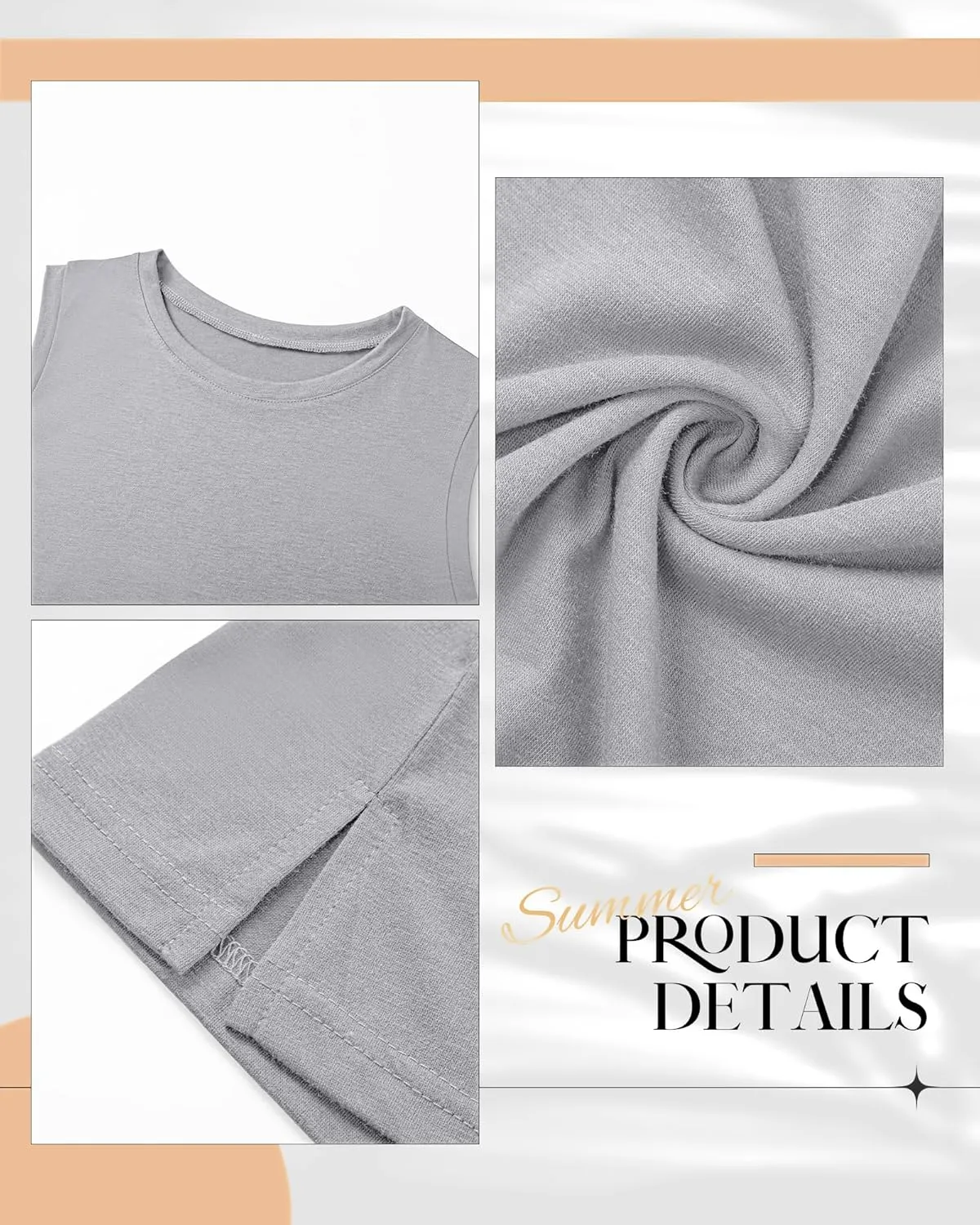 Riyiper 3 Pack Women's Sleeveless Tops, 2025 Loose Fit High Neck Tank Tops Casual Summer Muscle Shirts Ladies' Flowy Tees