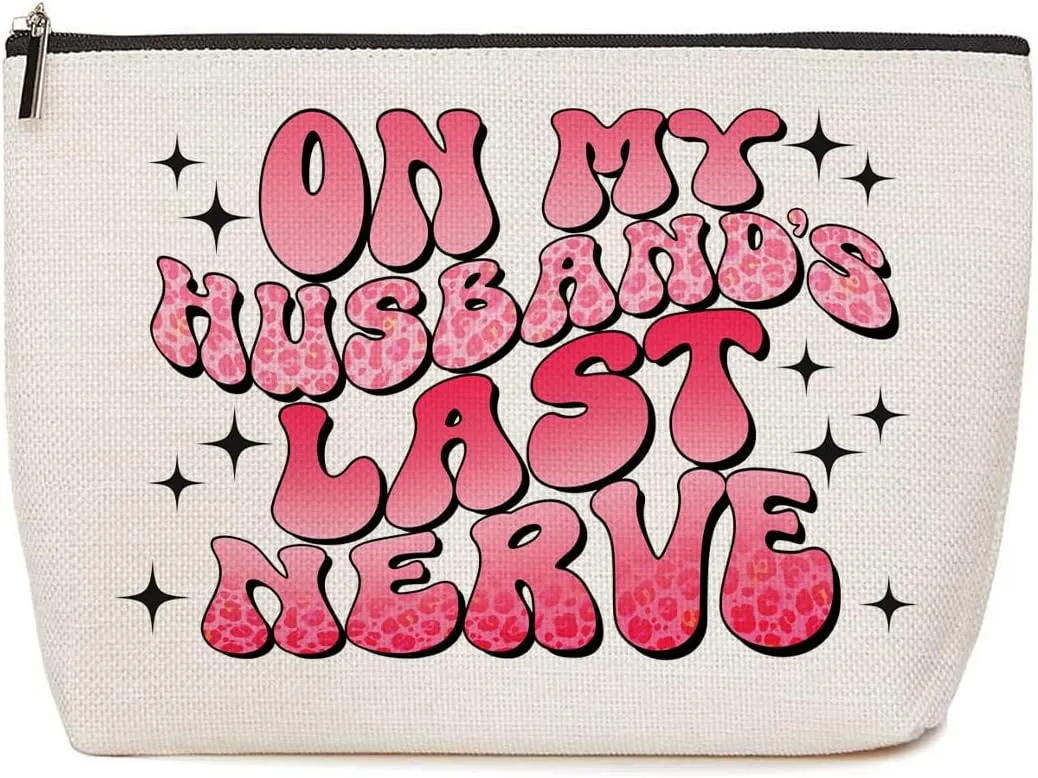 Sarcastic Wife Gifts from Husband Wife Birthday Gift Ideas Mothers Day Makeup Bag Anniversary Wedding Engagement Gift Novelty Retirement Appreciation Gifts for Women Wifey Bride to Be Future Bride
