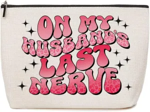 Sarcastic Wife Gifts from Husband Wife Birthday Gift Ideas Mothers Day Makeup Bag Anniversary Wedding Engagement Gift Novelty Retirement Appreciation Gifts for Women Wifey Bride to Be Future Bride