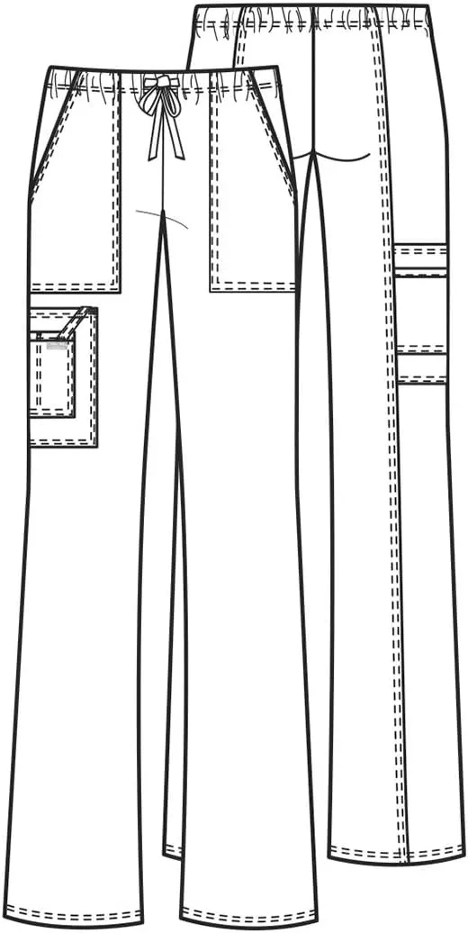 Scrubs for Women Workwear Core Stretch Drawstring Cargo Scrub Pants 4044