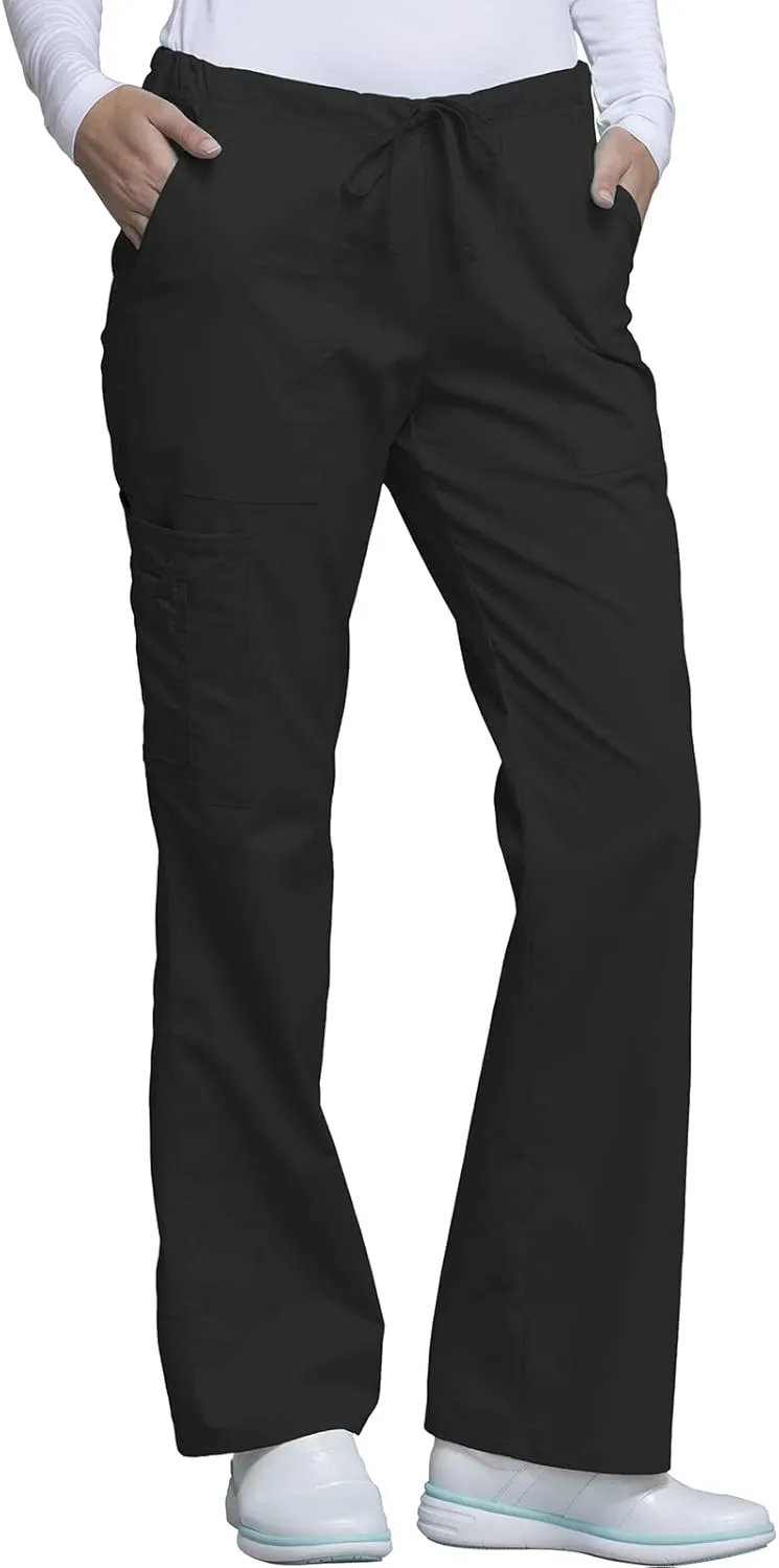 Scrubs for Women Workwear Core Stretch Drawstring Cargo Scrub Pants 4044