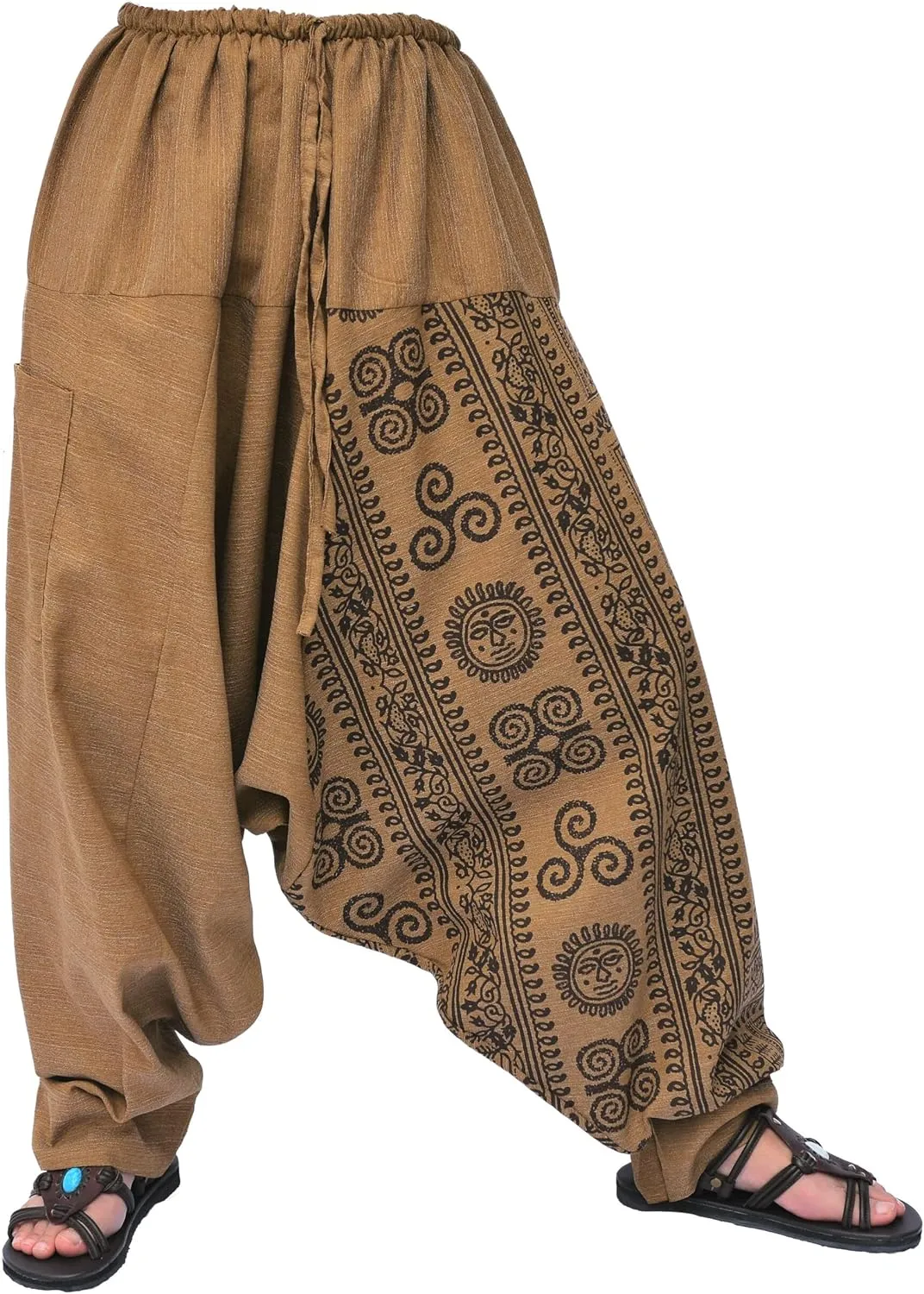 Siamrose Baggy Yoga Harem Pants for Men and Women, Wide Leg Lounge Trousers, 2 Pockets, One Size