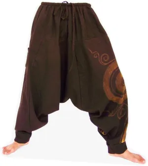 Siamrose, Yoga Harem Lounge Baggy Pants Women Men, Aladdin Boho Trousers, One Size