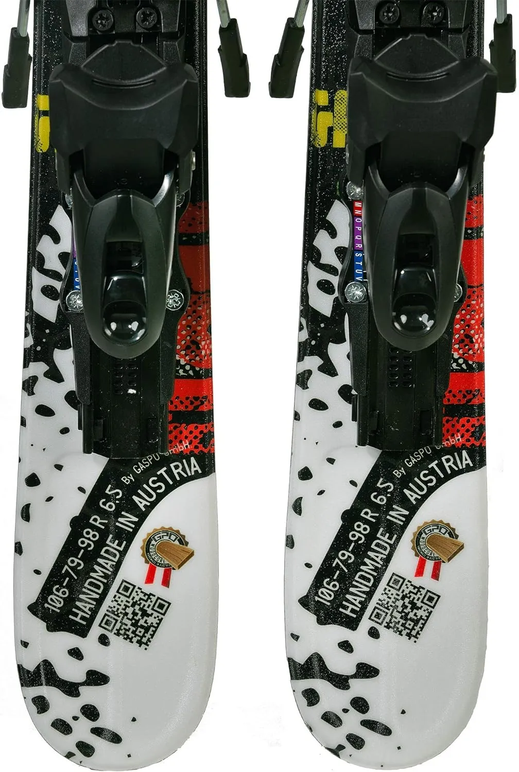 Snowblade Snowkid | Ski Court avec Attache de scurit Tyrolia-SR-10 | 99 cm de Longueur | Big Foot-Ski pour Homme et Femme - Fitnessterapy