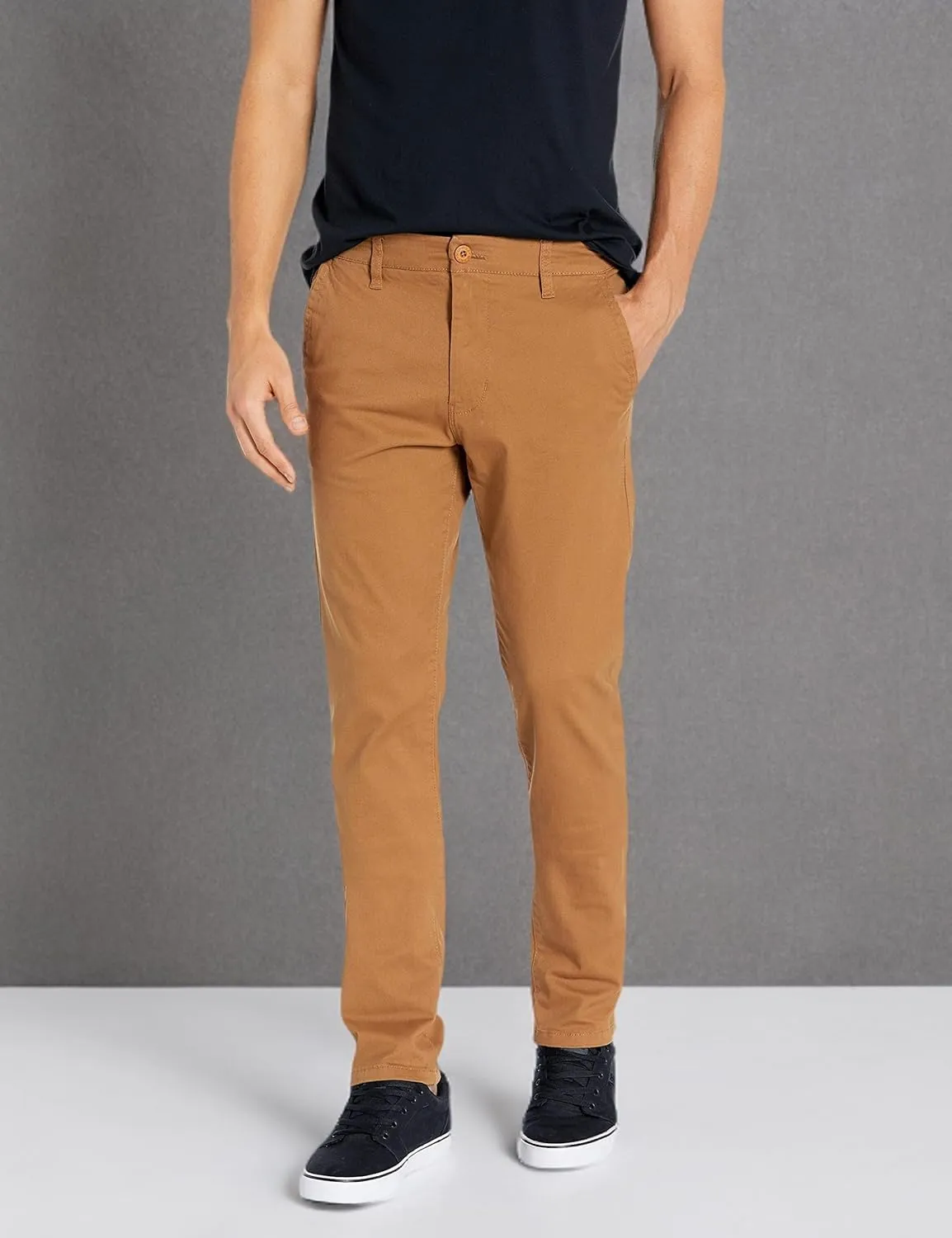 Southpole Men's Flex Stretch Basic Long Chino Pants
