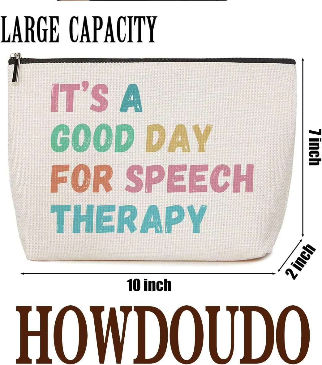Speech Therapy Gifts Speech Pathologist Gifts, SLP Gifts Makeup Bag Gifts for Speech Therapists Cosmetic Bag Birthday Christmas Thank You Gifts for Women Her Speech Language Pathologist Colleague 