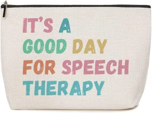 Speech Therapy Gifts Speech Pathologist Gifts, SLP Gifts Makeup Bag Gifts for Speech Therapists Cosmetic Bag Birthday Christmas Thank You Gifts for Women Her Speech Language Pathologist Colleague 