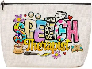 Speech Therapy Gifts Speech Pathologist Gifts SLP Gifts Western Makeup Bag Gifts for Speech Therapists Cosmetic Bag Birthday Christmas Thank You Gifts for Women Speech Language Pathologist Coworker