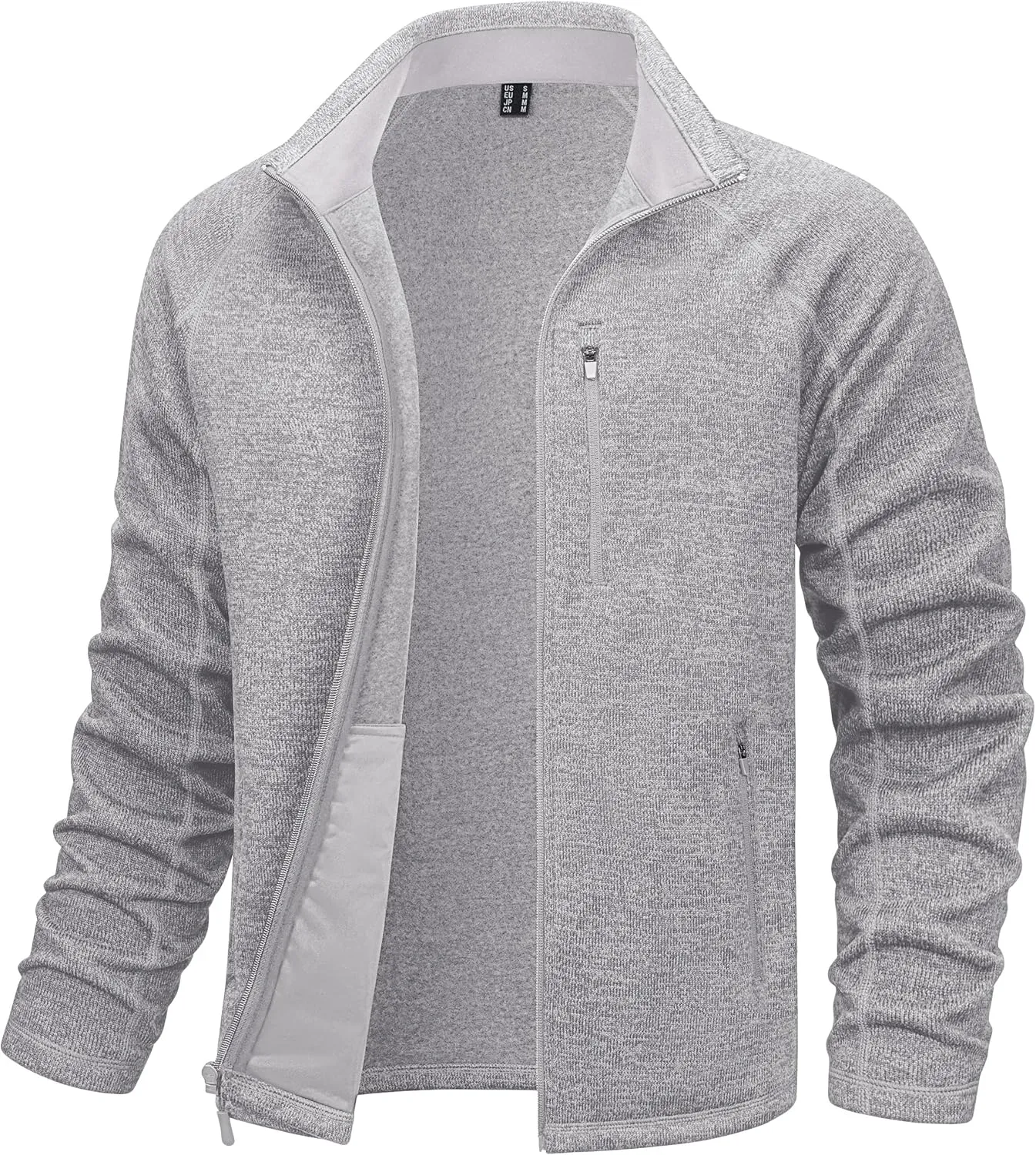TACVASEN Men's Fleece Jackets Coats Lightweight Hiking Sweatshirts Full Zip Up Warm for Winter and Fall
