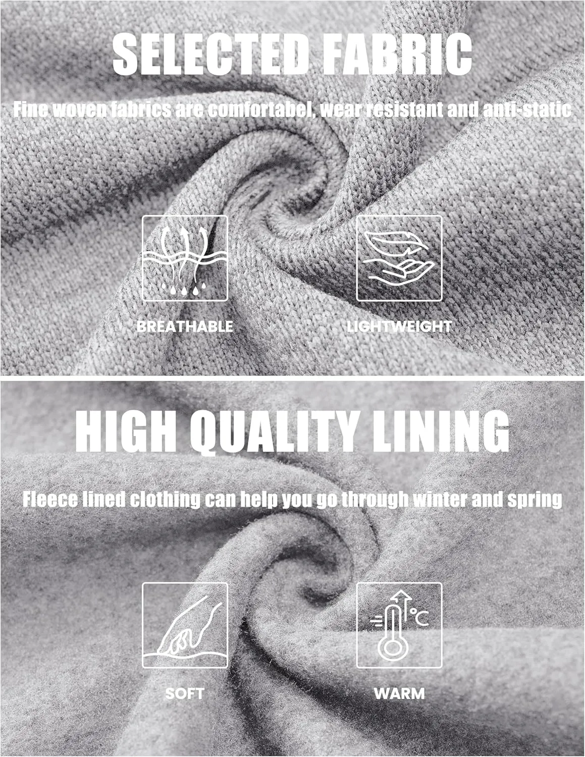 TACVASEN Men's Fleece Jackets Coats Lightweight Hiking Sweatshirts Full Zip Up Warm for Winter and Fall
