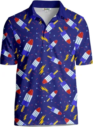 Tipsy Elves Golf Shirts for Men - Performance Athletic Fit Men's Golf Polo Shirts for Men w/Moisture Wicking Stretch Fabric