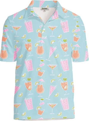 Tipsy Elves Golf Shirts for Men - Performance Athletic Fit Men's Golf Polo Shirts for Men w/Moisture Wicking Stretch Fabric